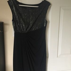 Black dress with slit